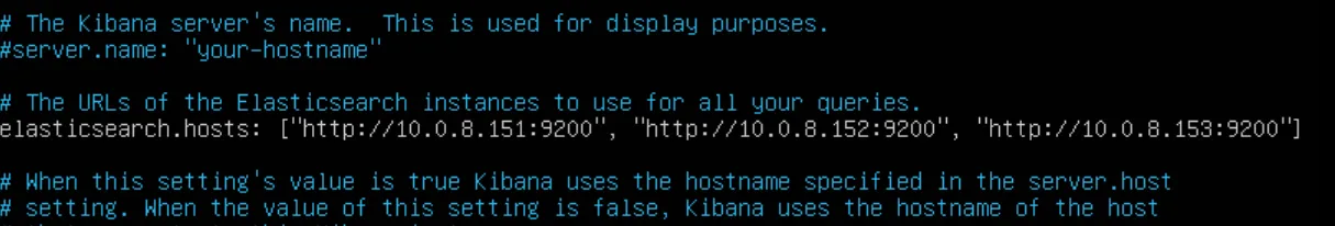 Kibana Elasticsearch Hosts