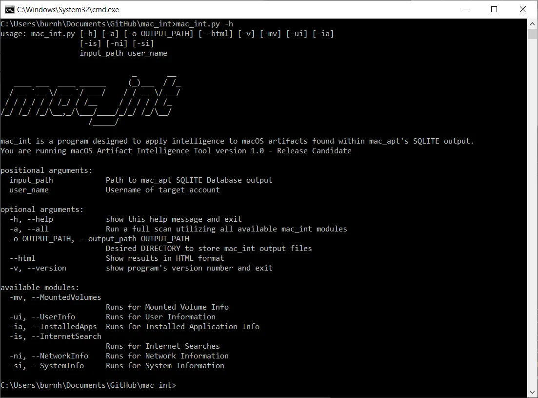 mac_int help output