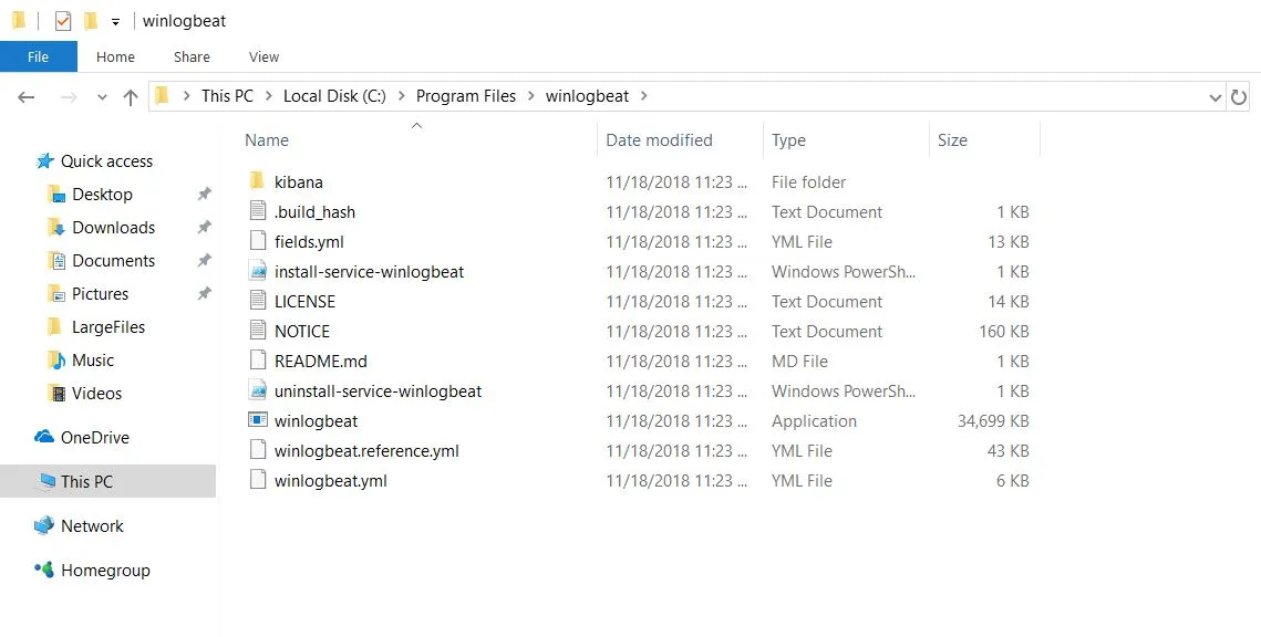 Winlogbeat Directory