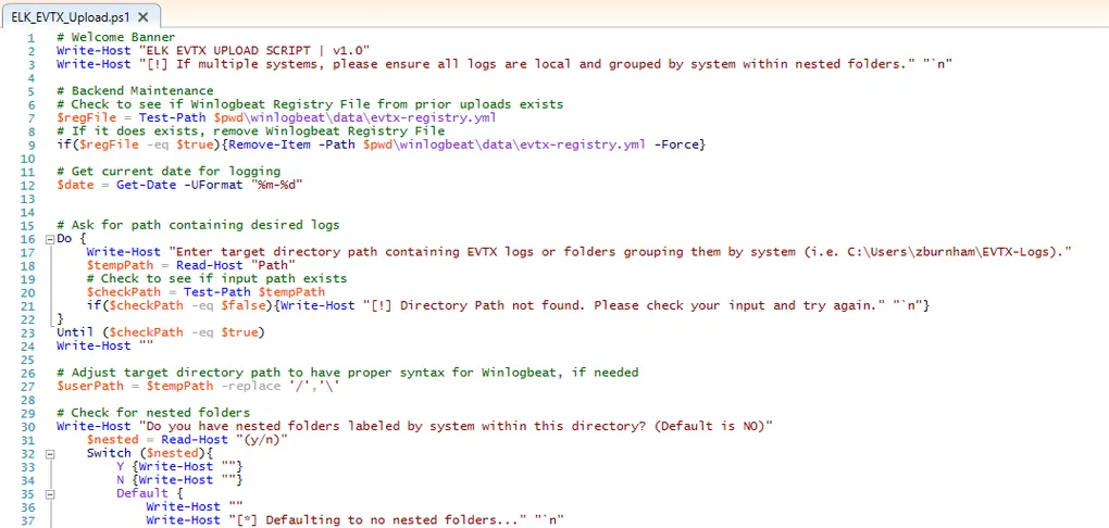 Manually upload EVTX log files to ELK with Winlogbeat and PowerShell